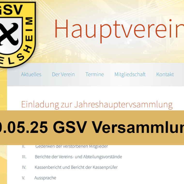 GSV Jahreshauptversammlung